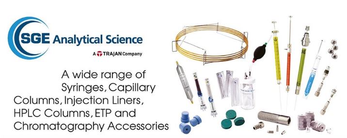 Group of SGE Chromatography Consumables